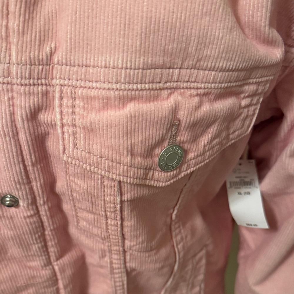 GAP Pink Kids Jean Jacket with Cream Lining - Picture 2 of 4